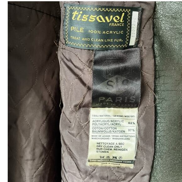 Vintage 60s/70s Tissavel France Faux Fur Long peacoat overcoat size S - Picture 6 of 8